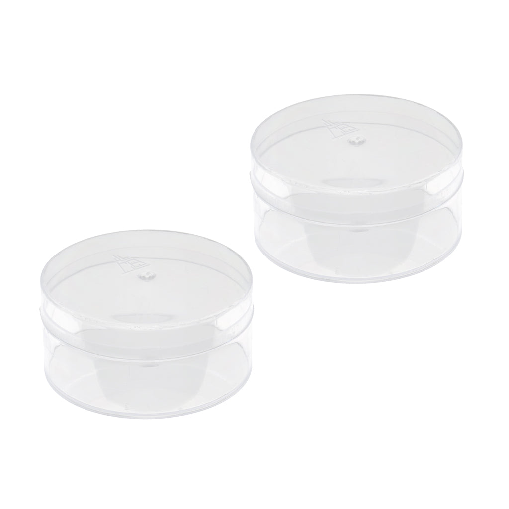 2pcs Transparent Plastic Benzine Cup Oil Container Watch Repair Accessories