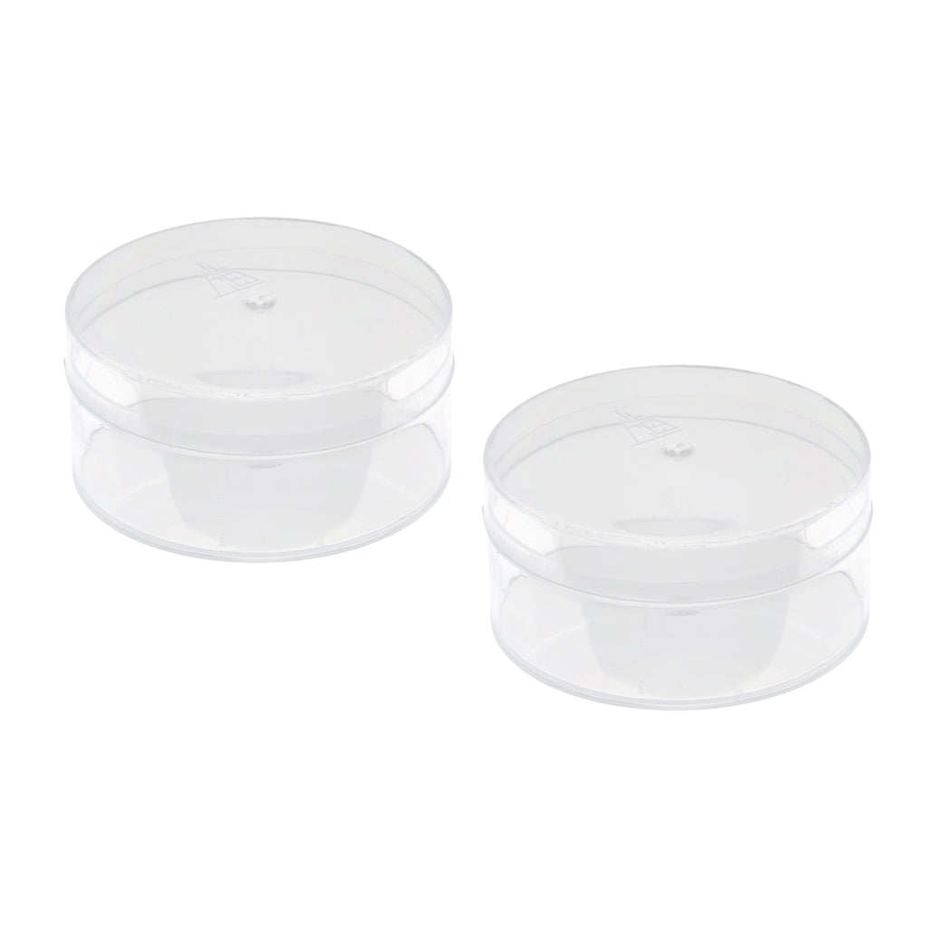 2pcs Transparent Plastic Benzine Cup Oil Container Watch Repair Accessories