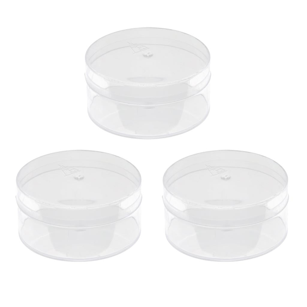 3pcs Watch Repair Tool Accessories Plastic Box Wash Oil Box For Watchmaker