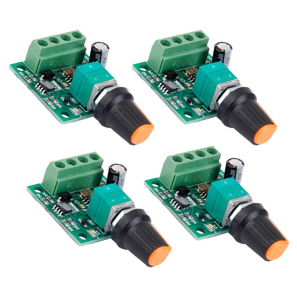 4pcs Volt DC 1.8V 3V 5V 6V 12V 2A Motor Speed Controller PWM Adjust Switch