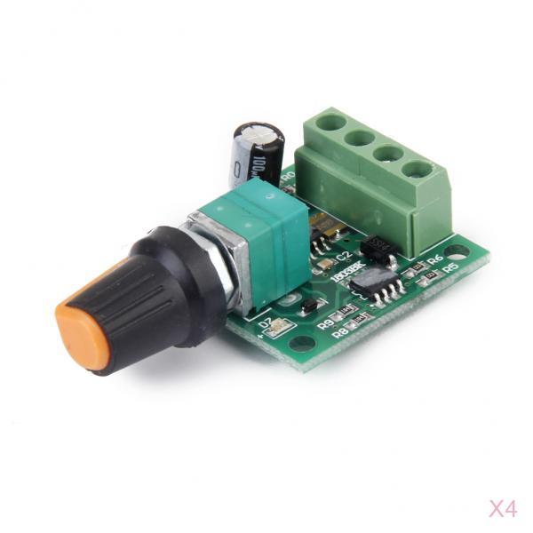 4pcs Volt DC 1.8V 3V 5V 6V 12V 2A Motor Speed Controller PWM Adjust Switch