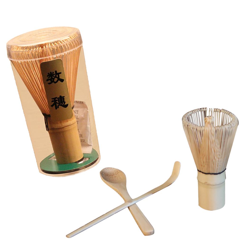 4pcs/set Bamboo Chasen Matcha Powder Whisk Tea Spoon Tea Ceremony Set