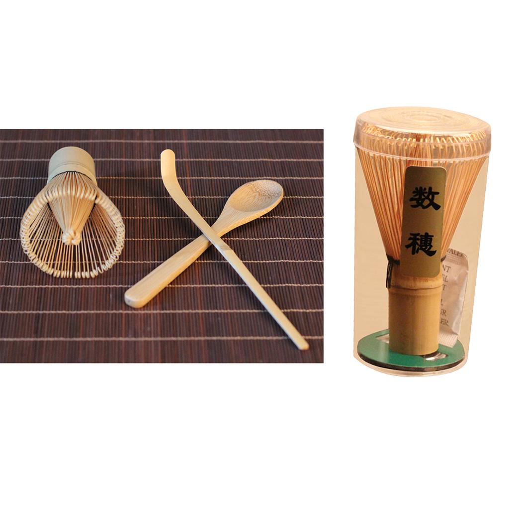 4pcs/set Bamboo Chasen Matcha Powder Whisk Tea Spoon Tea Ceremony Set