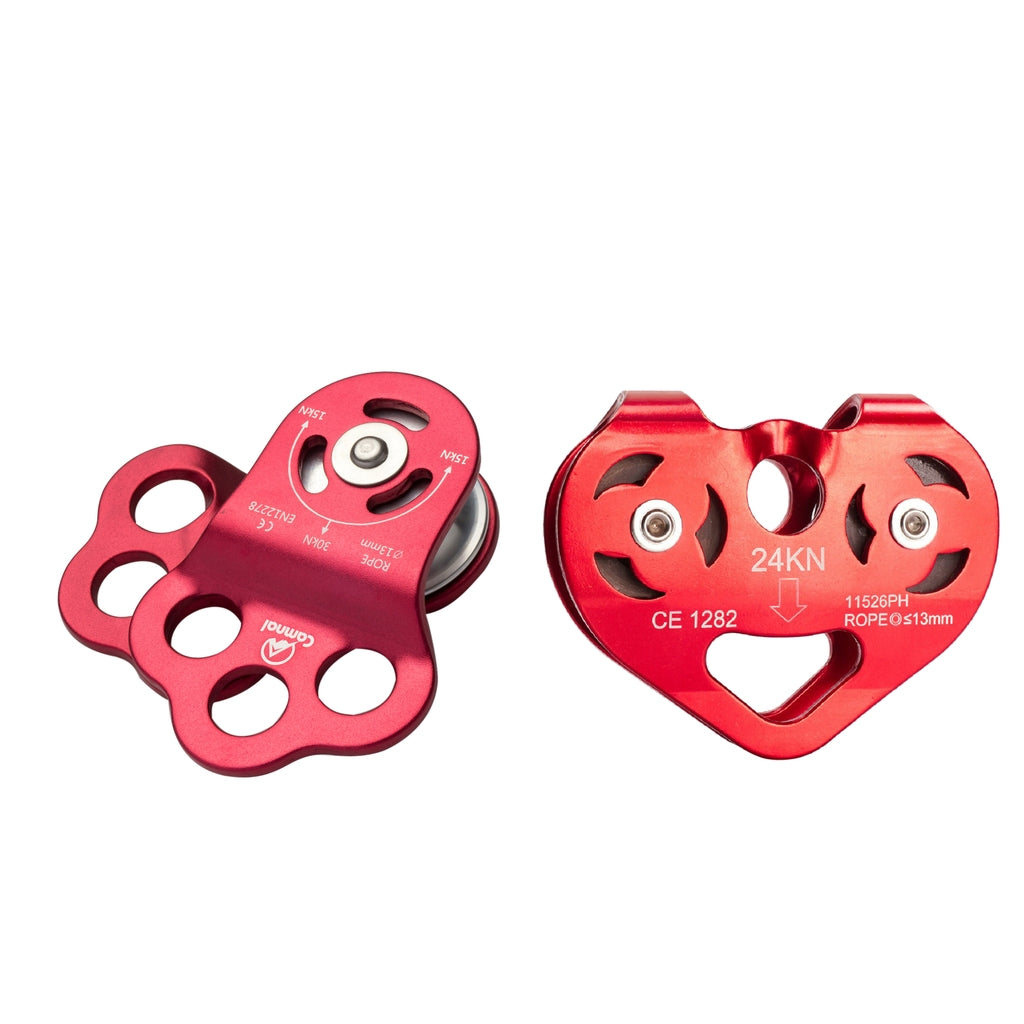 30KN Fixed Side Single Climbing Zip Line 13mm Rope Wire Cable Trolley Pulley
