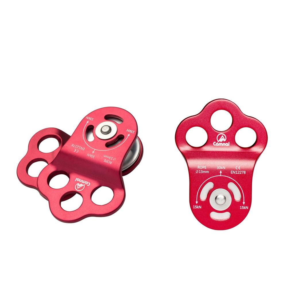 2pcs 30KN General Purpose Fixed Side Single Climbing Pulley for 13mm Rope