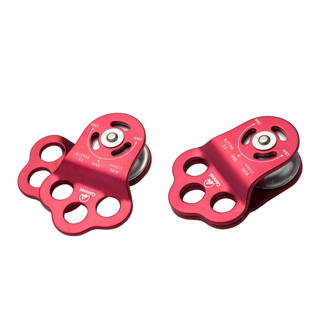 2pcs 30KN General Purpose Fixed Side Single Climbing Pulley for 13mm Rope