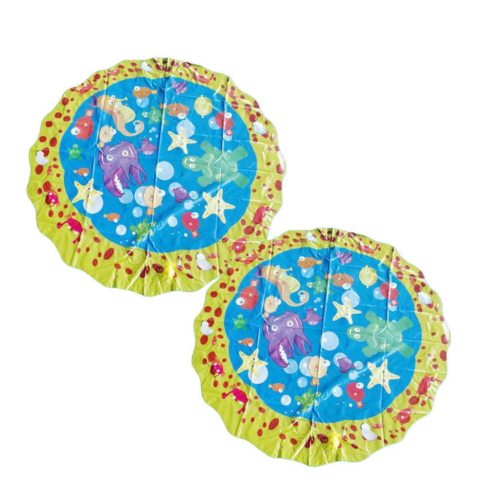 2XSprinkle and Splash Play Mat Pad Kids Little Pool 100cm (39-inch) Diameter