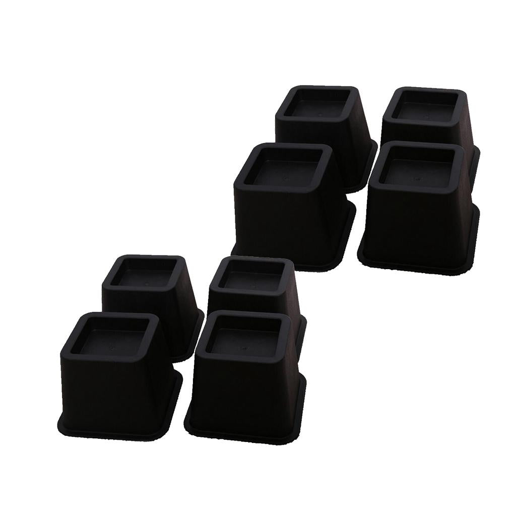 8Pcs Heavy Duty Multi Height Bed Risers Bed Lifts 3 Inch Height
