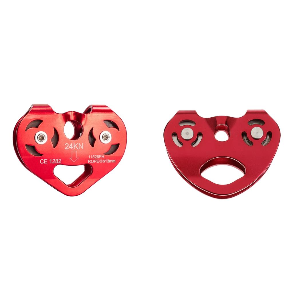 2pcs Mountaineering Rock Climbing Zip Line Wire Cable Trolley Pulley 24KN