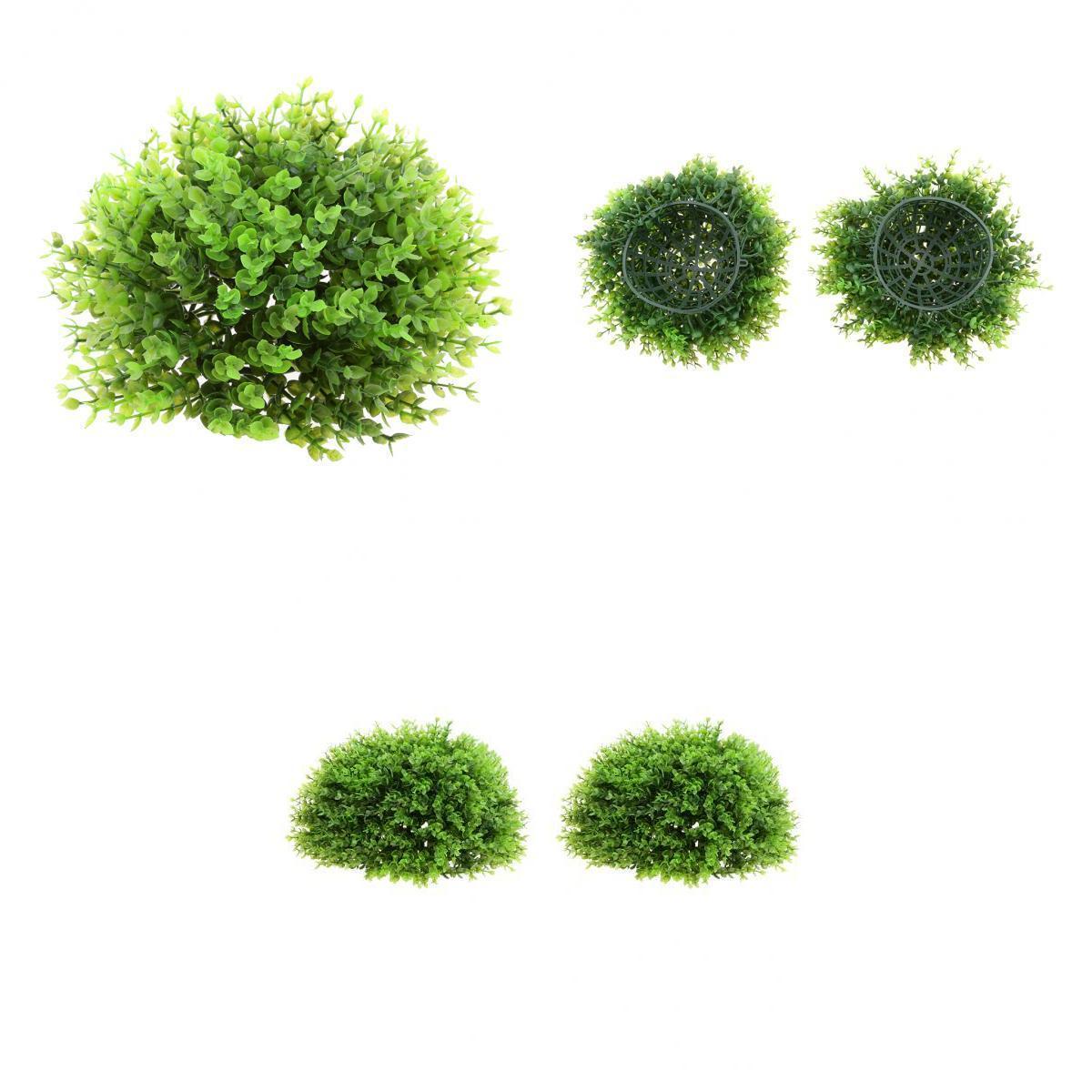 3Pcs Artificial Topiary Ball Decorative Garden Pants Ball Home Decor Green