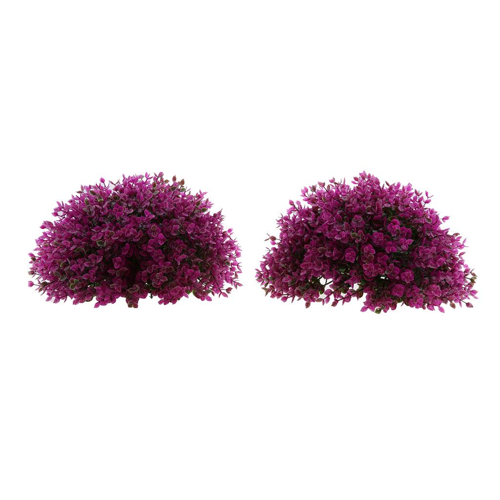 3Pcs Artificial Topiary Ball Decorative Garden Pants Ball Home Decor Purple