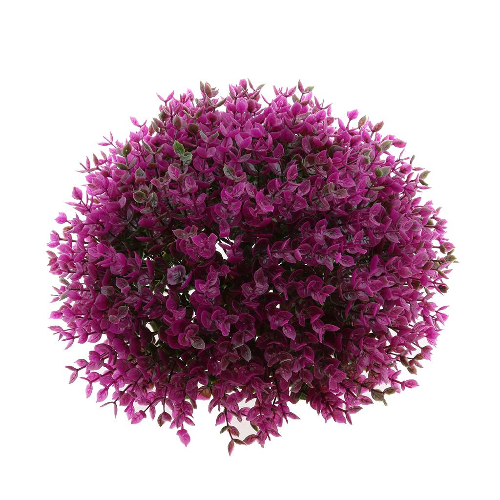 3Pcs Artificial Topiary Ball Decorative Garden Pants Ball Home Decor Purple