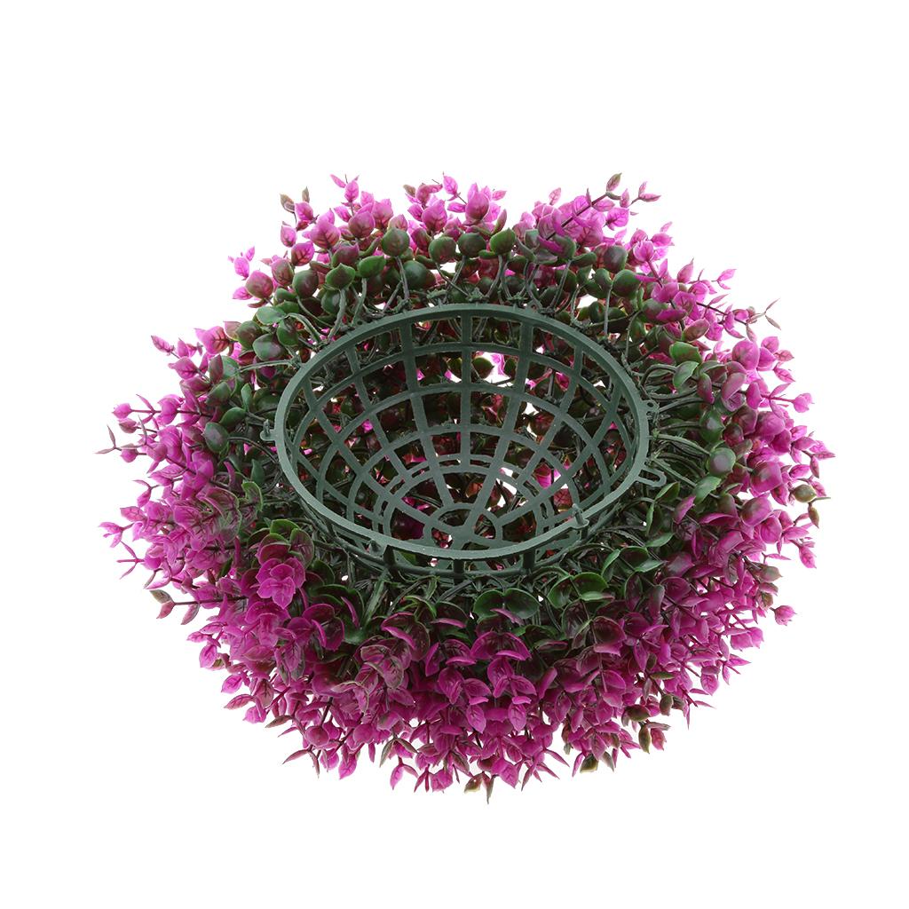 3Pcs Artificial Topiary Ball Decorative Garden Pants Ball Home Decor Purple