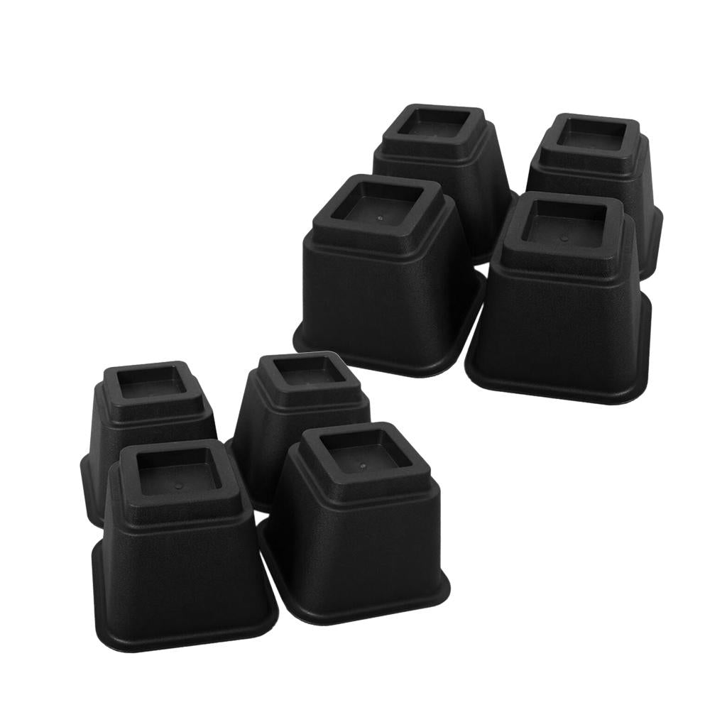 8Pcs Heavy Duty Multi Height Bed Risers Bed Lifts 5 Inch Height