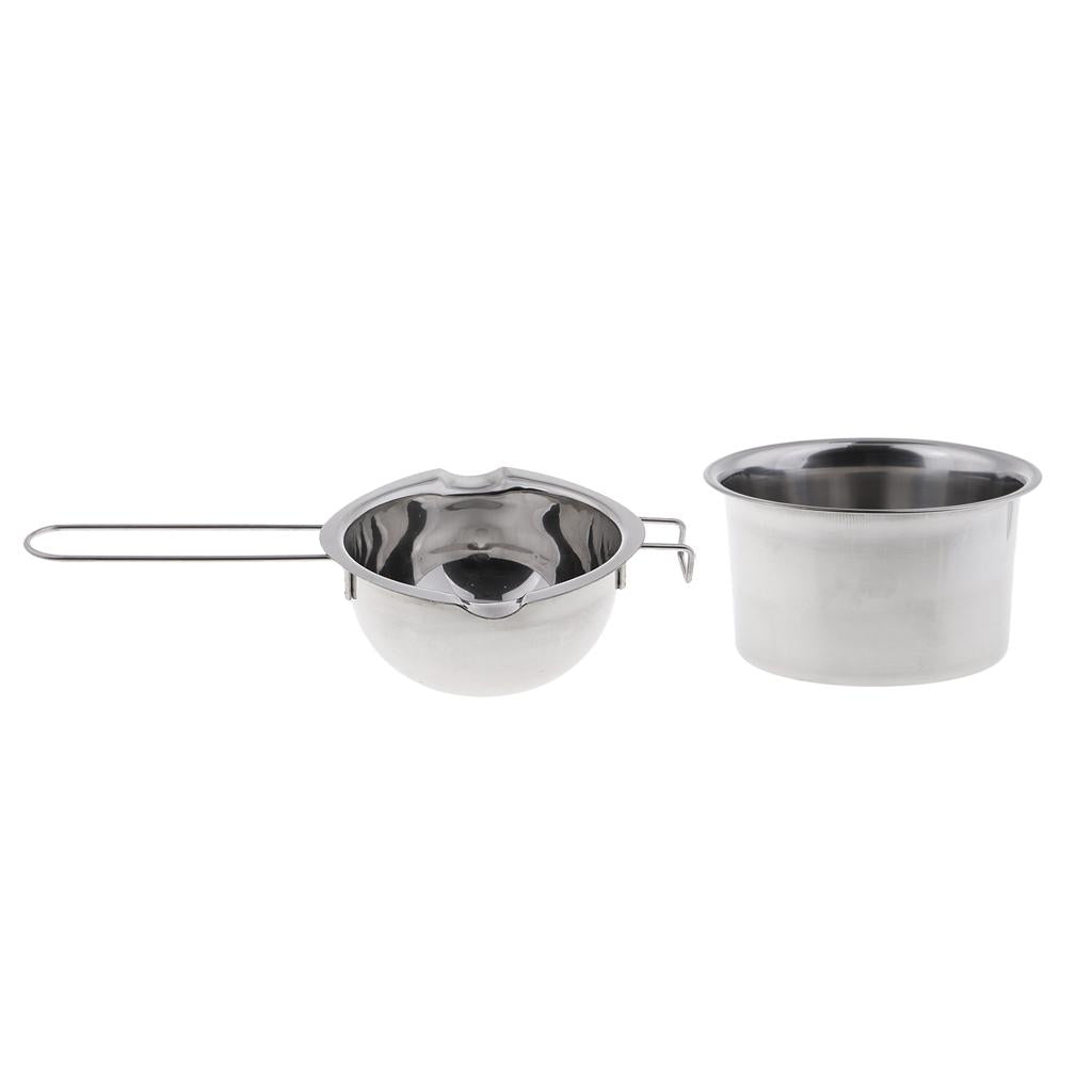 2 Pieces/set Stainless Steel Wax Melting Pot Double Boiler for Candle Making