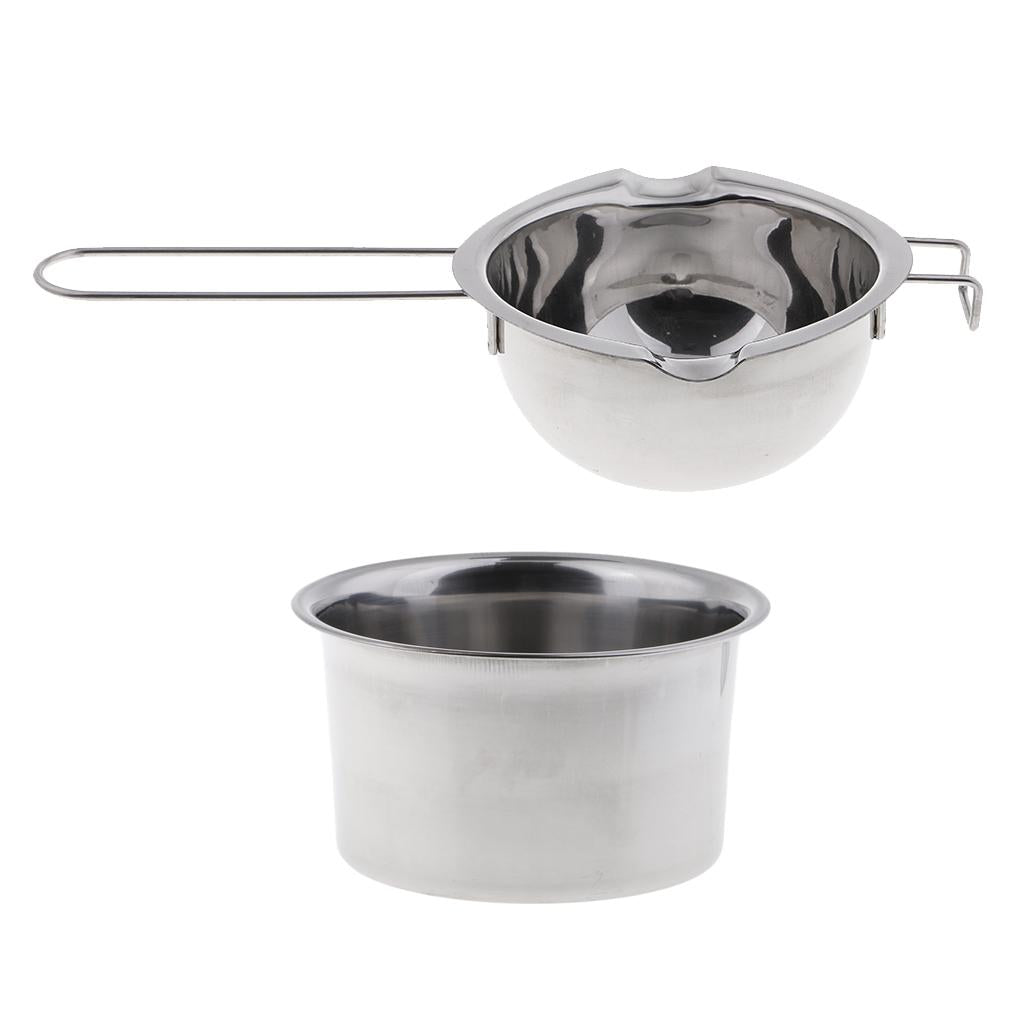 2 Pieces/set Stainless Steel Wax Melting Pot Double Boiler for Candle Making