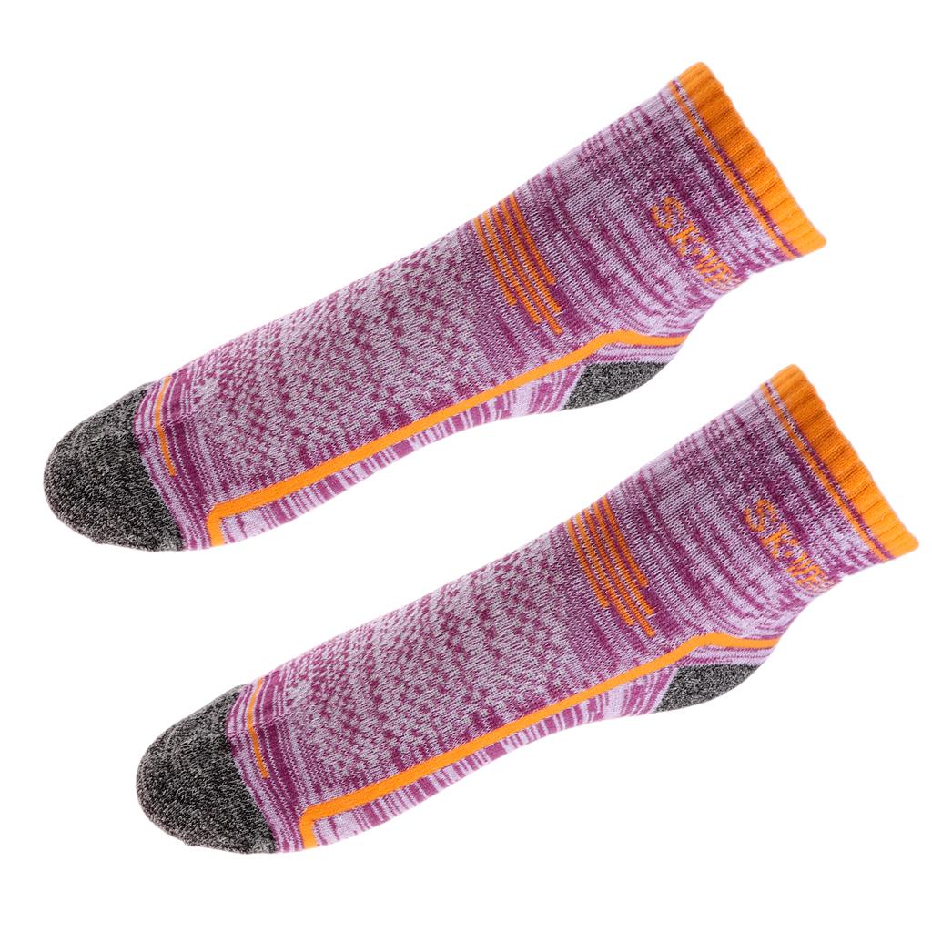 2 Pairs Warm Sports Workout Socks Breathable Ankle Sock Women Men Purple