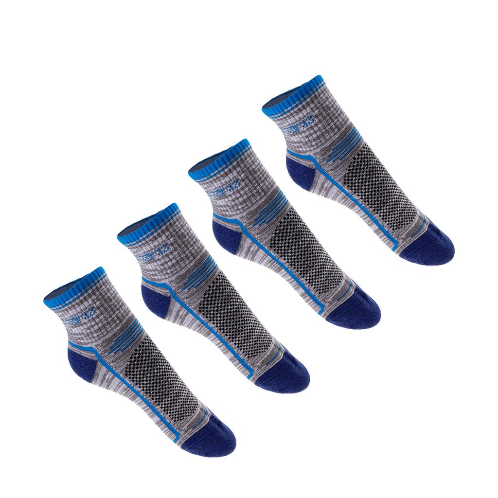 2 Pairs Warm Sports Workout Socks Breathable Ankle Sock Women Men Light Blue