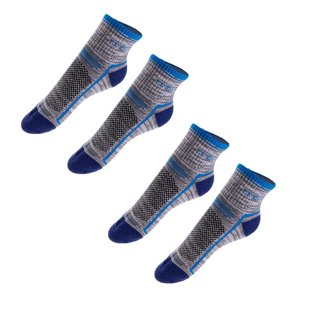 2 Pairs Warm Sports Workout Socks Breathable Ankle Sock Women Men Light Blue