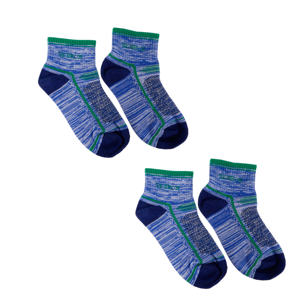 2 Pairs Warm Sports Workout Socks Breathable Ankle Sock Women Men Green