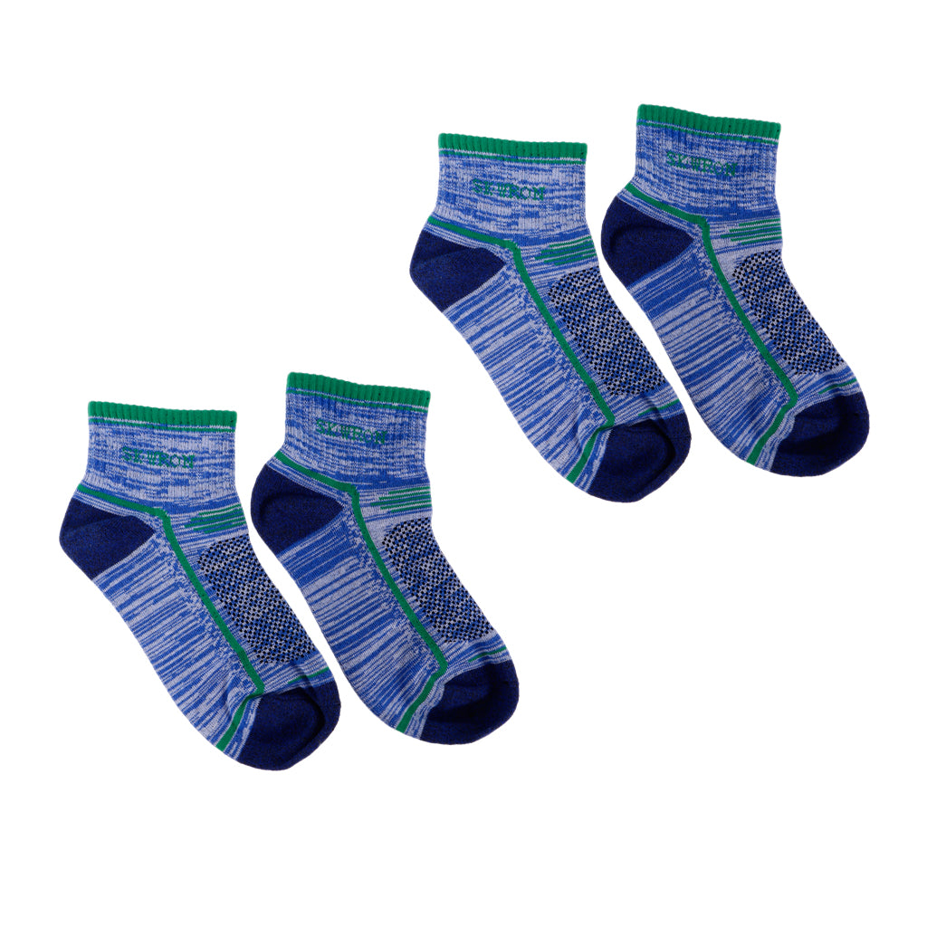 2 Pairs Warm Sports Workout Socks Breathable Ankle Sock Women Men Green