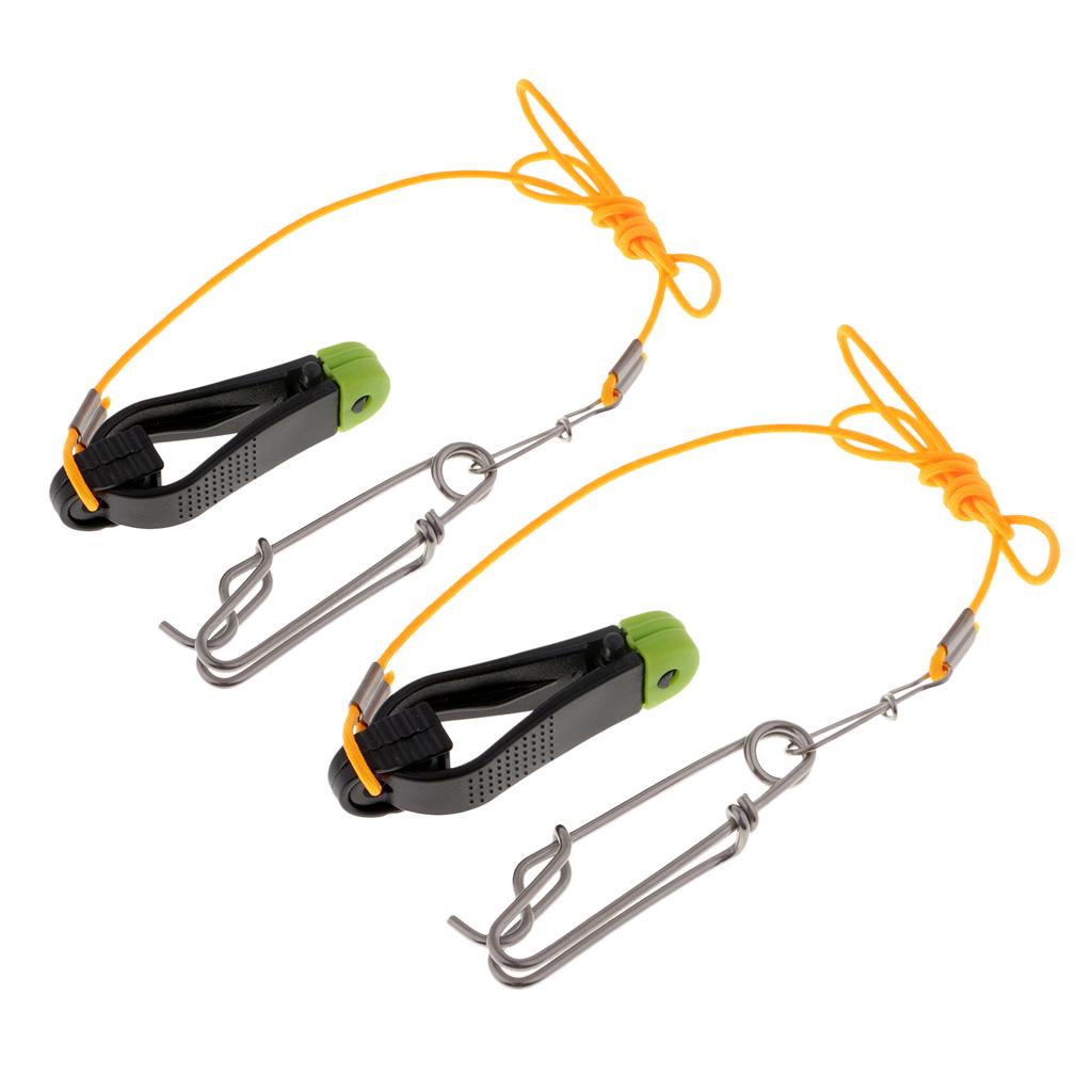 2pcs Power Grip Plus Release Clip Downrigger with 17 Leader Long Line Snaps"