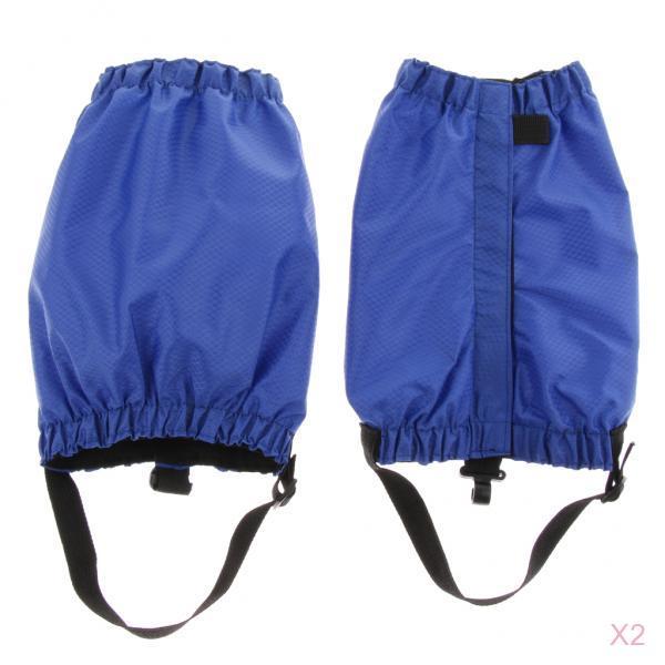 2 Pairs Outdoor Waterproof Walking Hiking Gaiters Leggings Blue