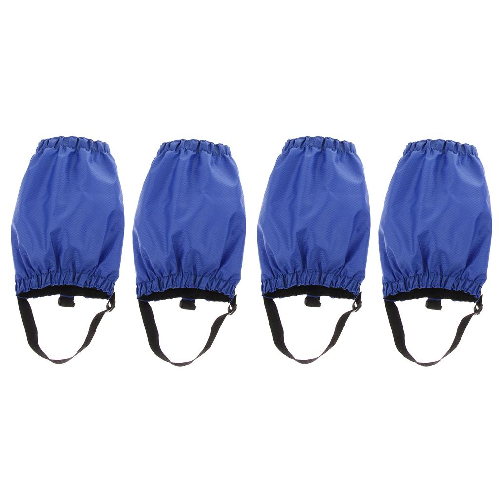 2 Pairs Outdoor Waterproof Walking Hiking Gaiters Leggings Blue