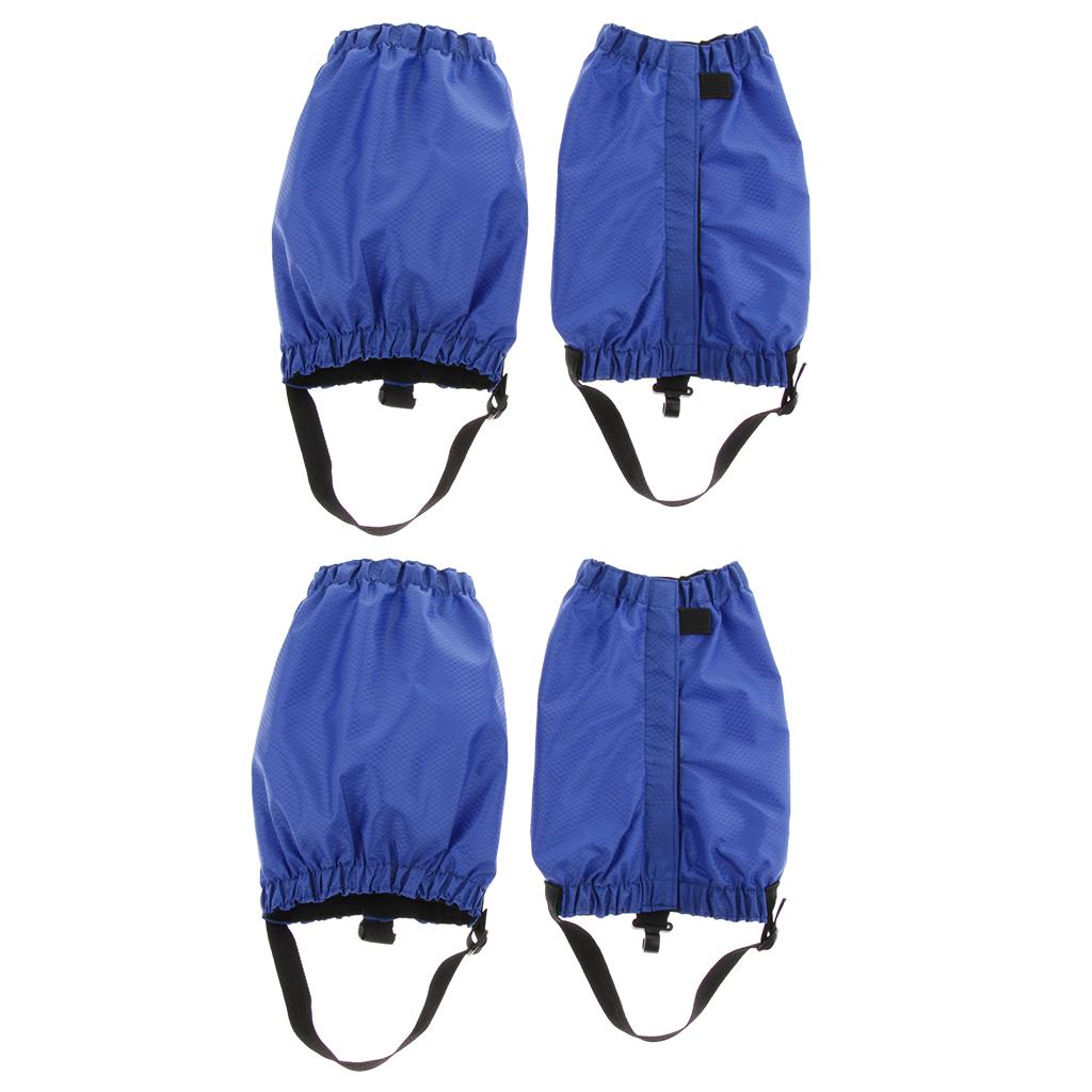 2 Pairs Outdoor Waterproof Walking Hiking Gaiters Leggings Blue