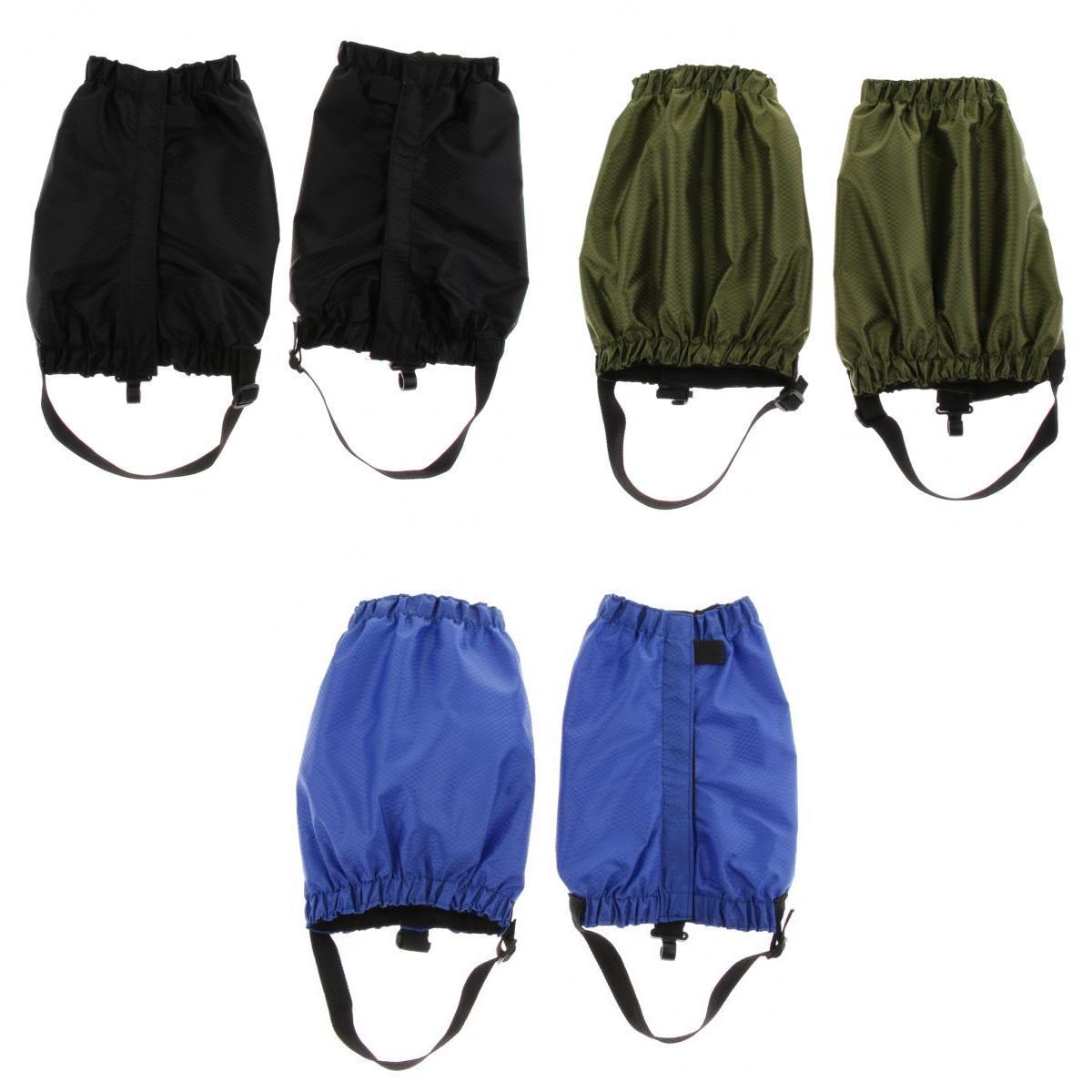 3 Pairs Waterproof Walking Low Gaiters Snow Boots Leggings Green Blue Black