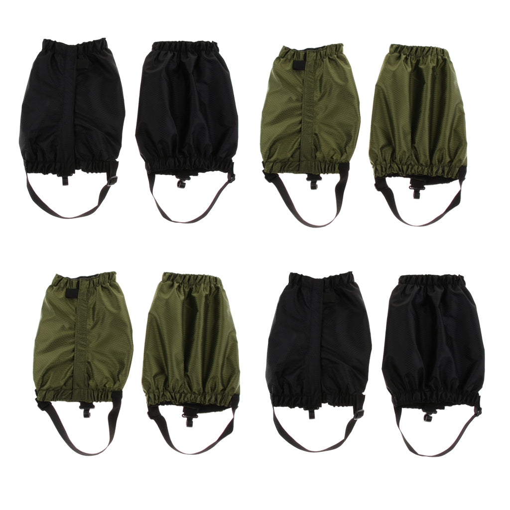 4 Pairs Waterproof Walking Hiking Gaiters Boots Ankle Low Gaiter Leggings