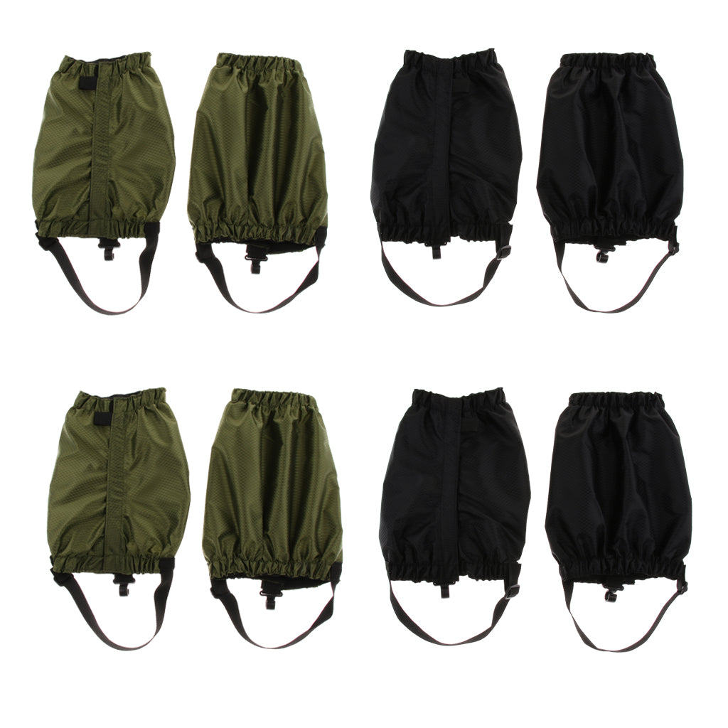 4 Pairs Waterproof Walking Hiking Gaiters Boots Ankle Low Gaiter Leggings