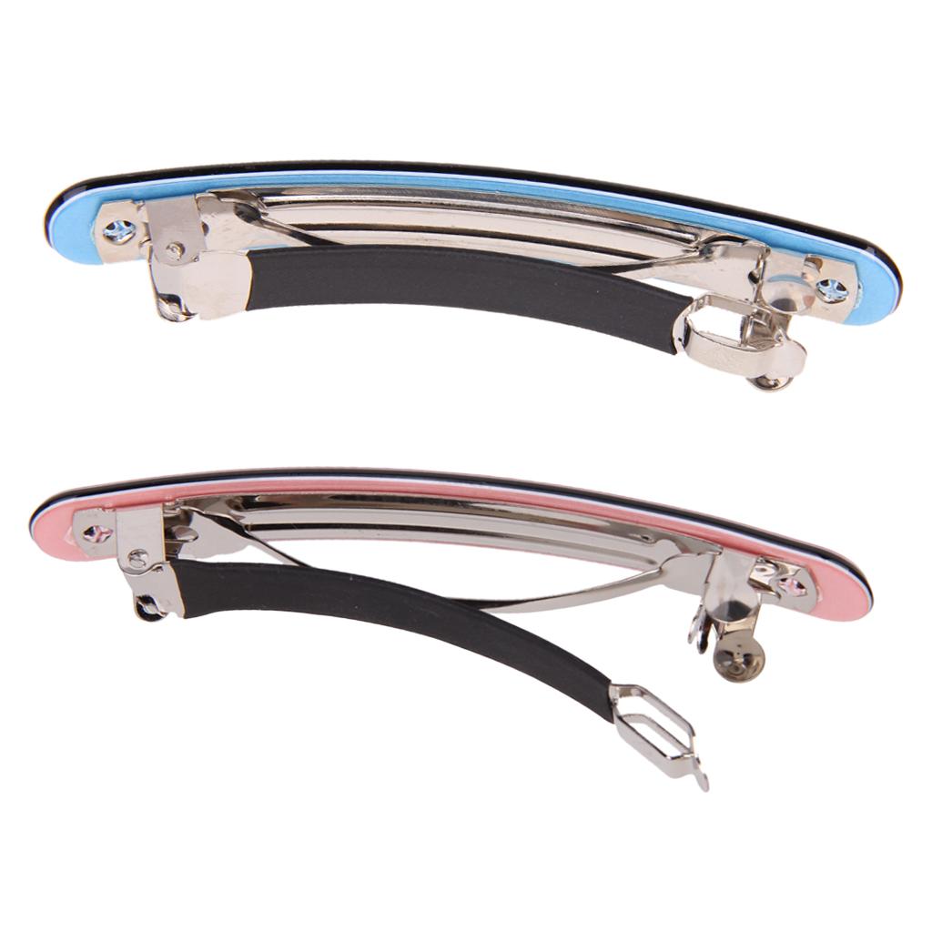 2pcs Elegant Ladies Acrylic Spring Large Hair Clip Barrette Hair Accessories