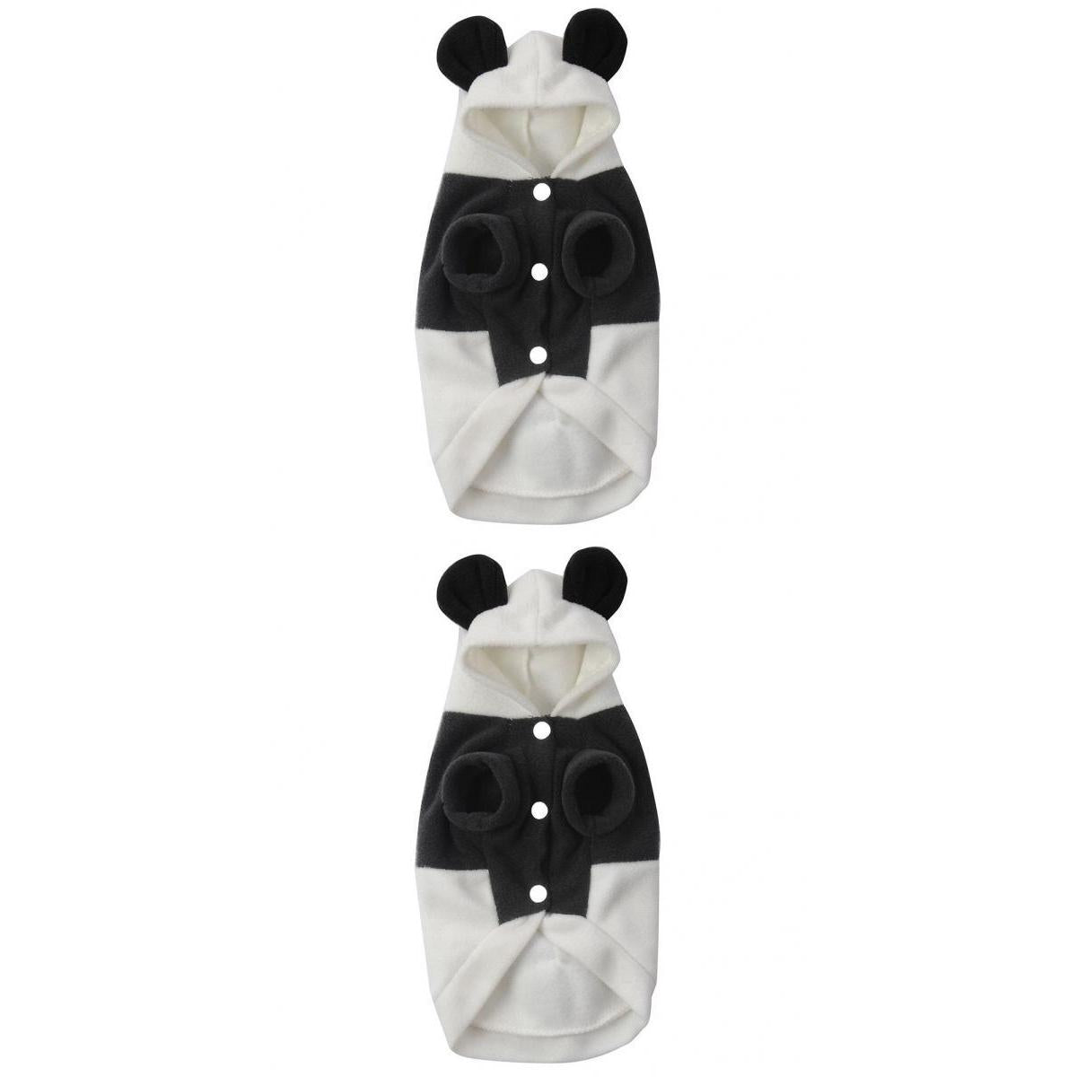 2pcs Dog Jumpsuit Winter Hoodie Puppy Cat Jumper Warm Clothes Outfit Costume