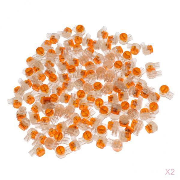 400 Pieces Double Wire Telephone Jelly Crimps Telecom Connector