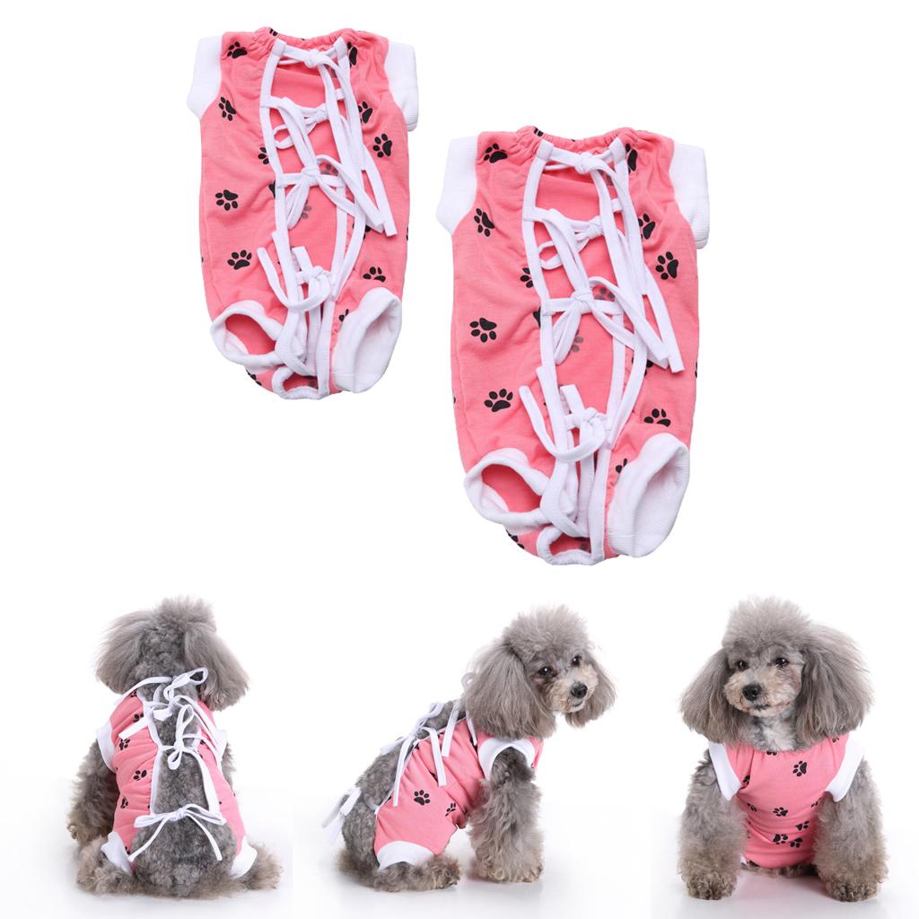 2 Pcs Pet Soft Clothes Dog Cat Abdominal Wound and Skin Disease Protective
