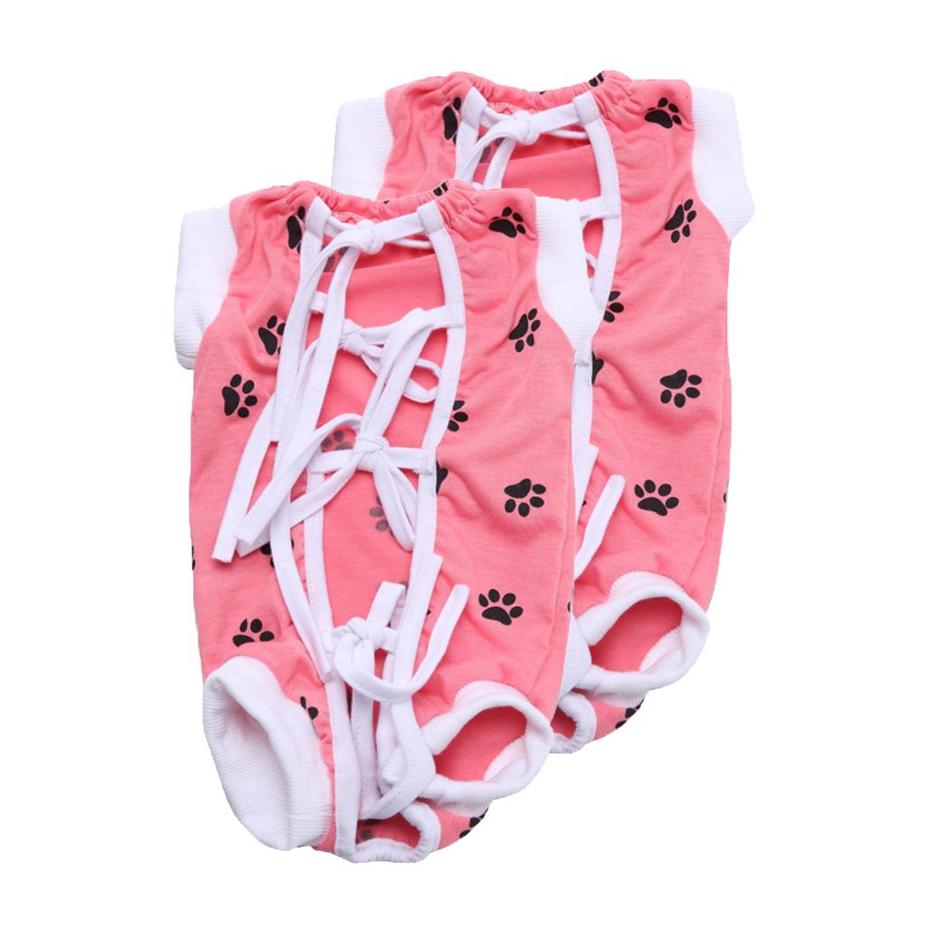 2 Pcs Pet Clothes Dog Cat Abdominal Wound and Skin Disease Protective
