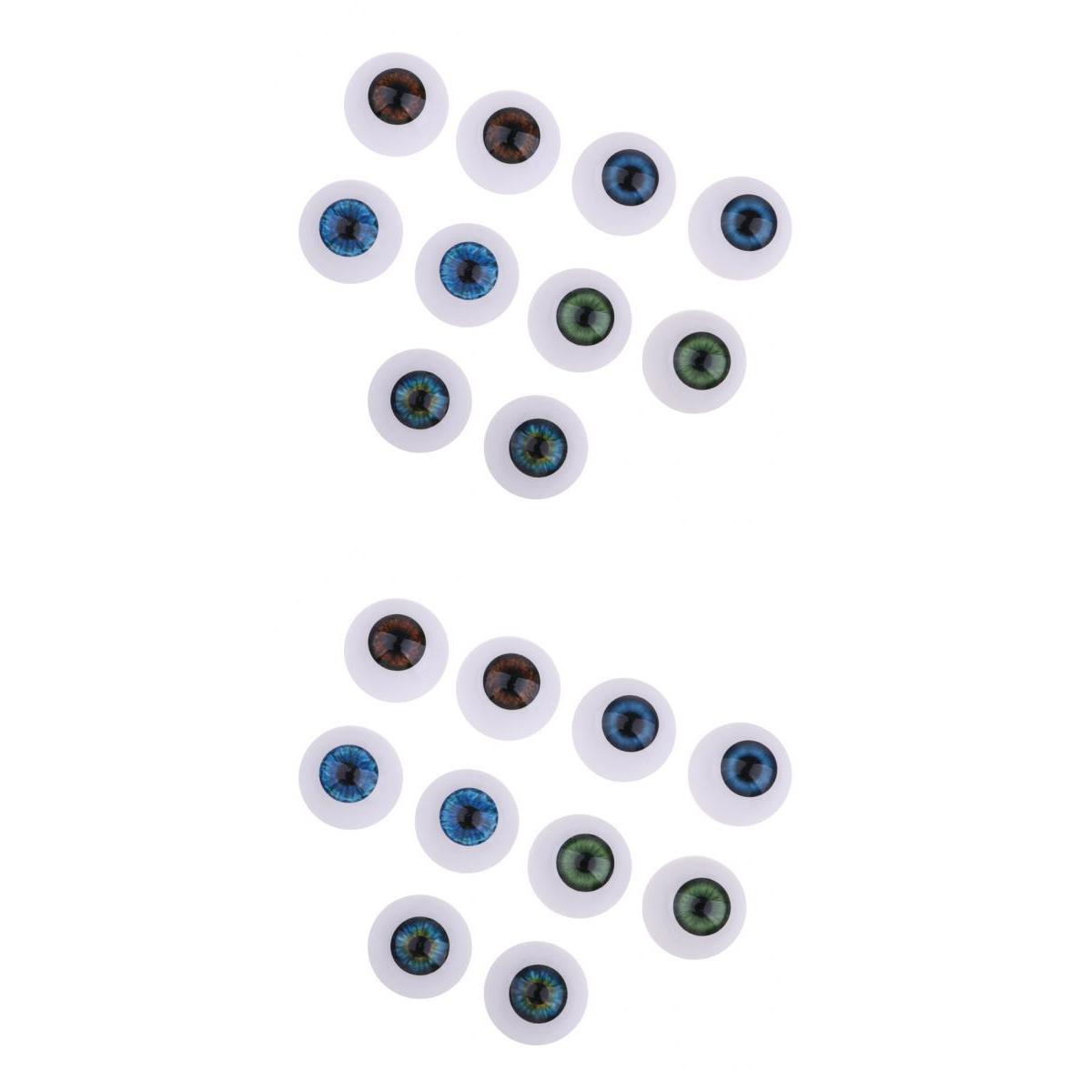 10 Pairs Acrylic Eyeballs Eyes for Newborn Baby Doll BJD Doll DIY 22/24mm