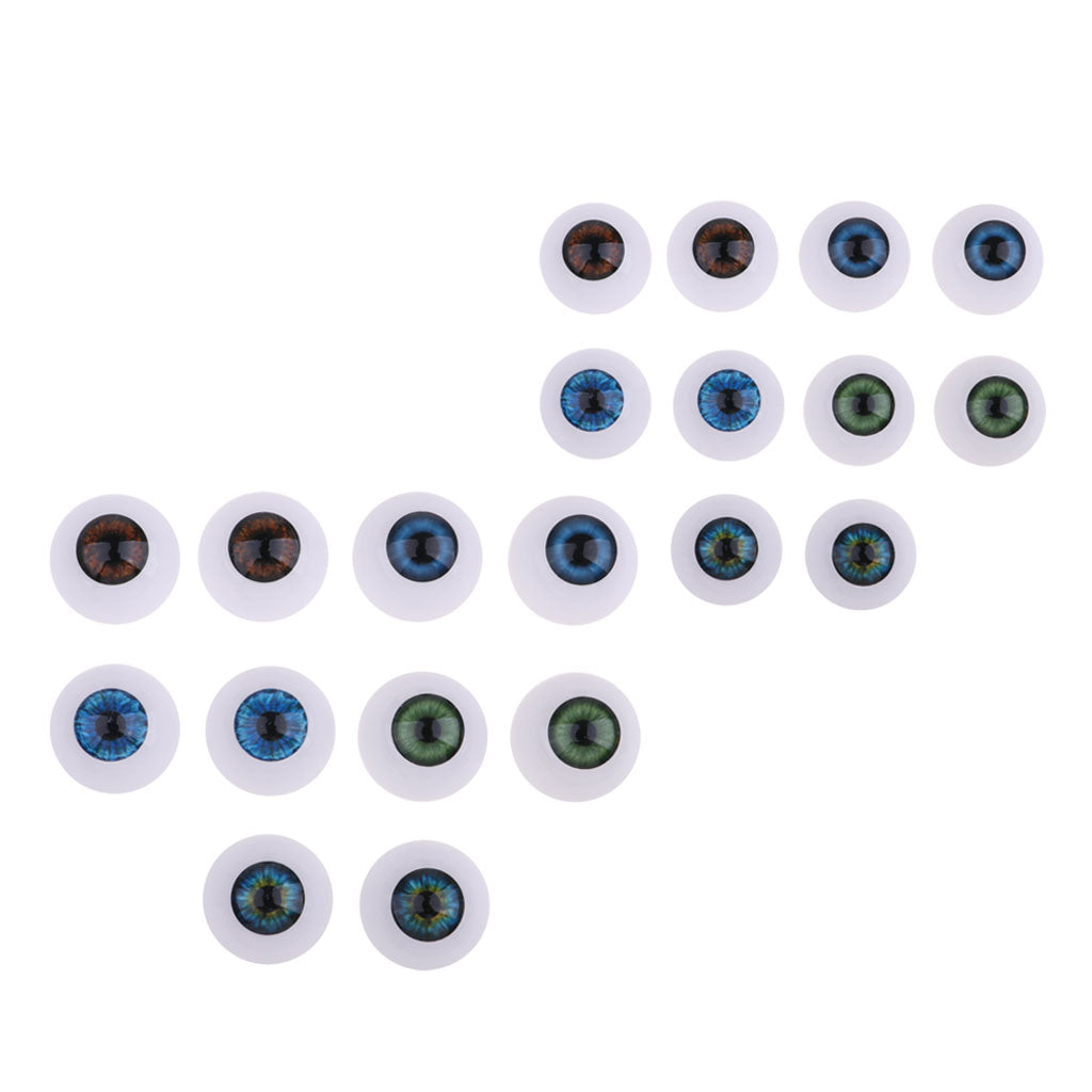 10 Pairs Acrylic Eyeballs Eyes for Newborn Baby Doll BJD Doll DIY 22/24mm