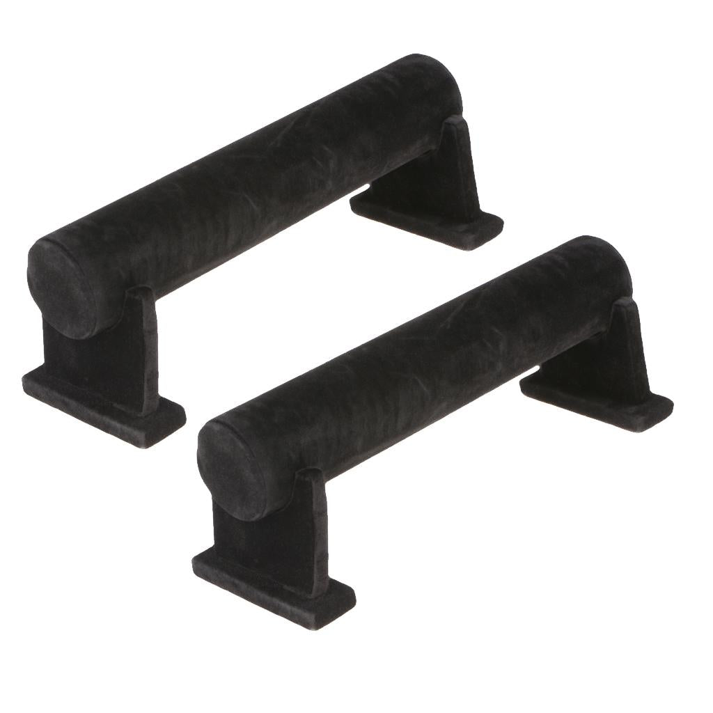 2 Piece Black Velvet Detachable Headband Hair Hoop Watch Holder Display Rack