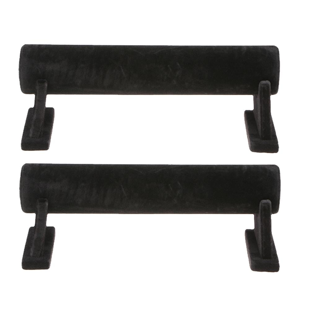 2 Piece Black Velvet Detachable Headband Hair Hoop Watch Holder Display Rack