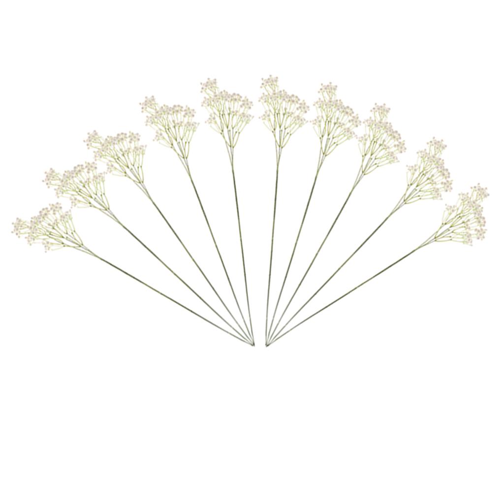 10PCS Artificial Gypsophila Baby's Breath Flower Home Wedding Decor White