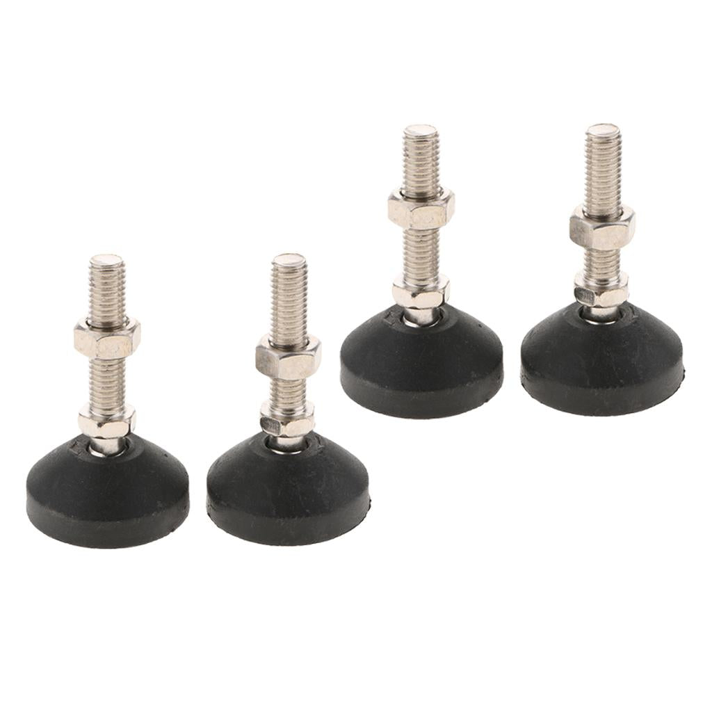 4x Carbon Steel Adjustable Furniture Leveler Leveling Feet 50mm 50-M12x50mm