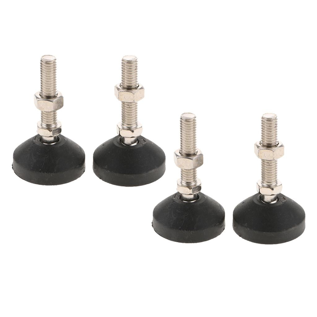 4x Carbon Steel Adjustable Furniture Leveler Leveling Feet 50mm 50-M12x50mm