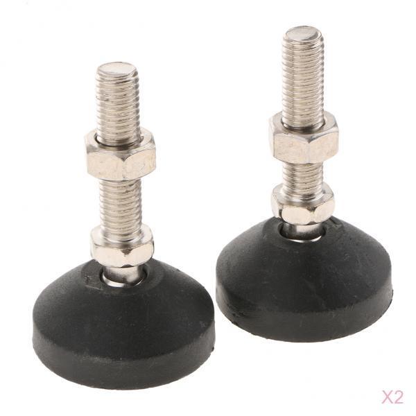 4x Carbon Steel Adjustable Furniture Leveler Leveling Feet 50mm 50-M12x50mm