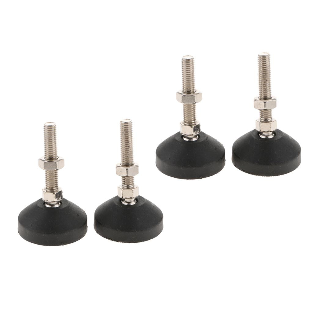 4x Carbon Steel Adjustable Furniture Leveler Leveling Feet 50mm 50-M10x50mm