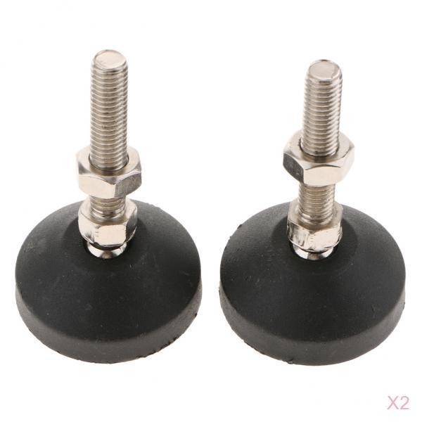 4x Carbon Steel Adjustable Furniture Leveler Leveling Feet 50mm 50-M10x50mm