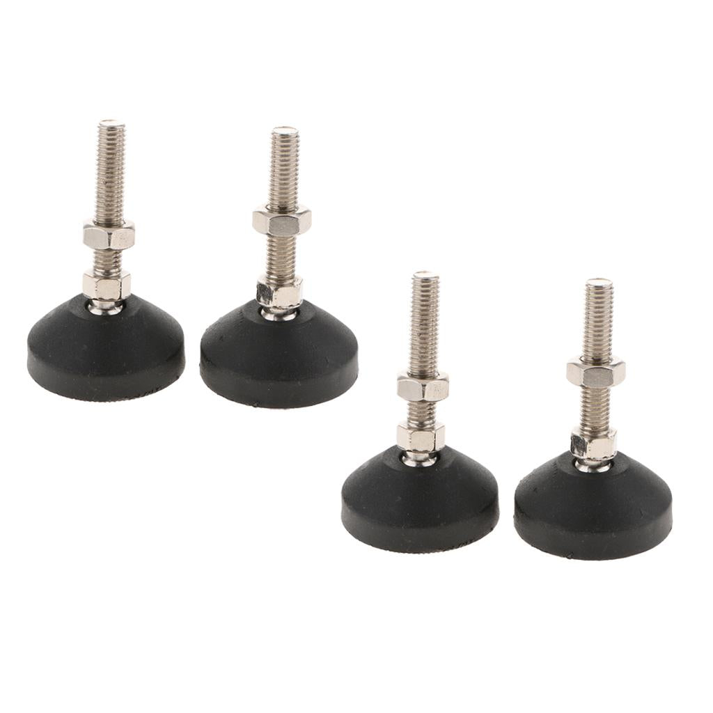 4x Carbon Steel Adjustable Furniture Leveler Leveling Feet 50mm 50-M10x50mm