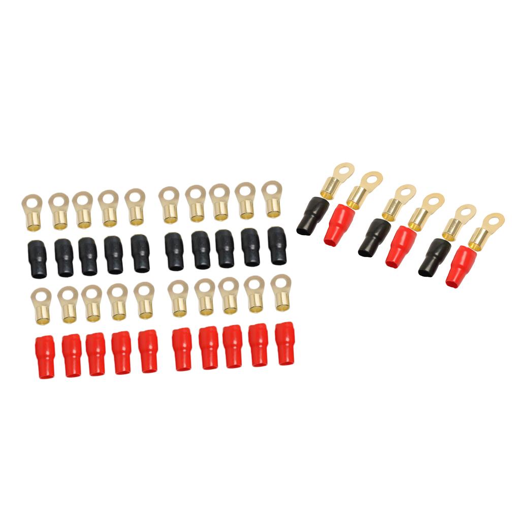 13 Pairs 4/0 AWG Car Audio Power Ground Wire Ring Terminal Connector Brass