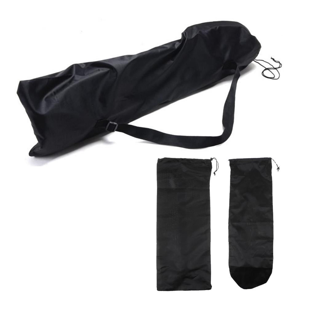 2 Pieces Skateboard Longboard Shoulder Bag Carry Case Drawstring Pouch S+L